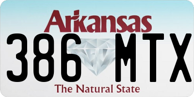 AR license plate 386MTX