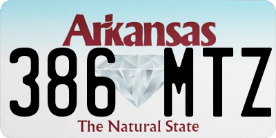 AR license plate 386MTZ
