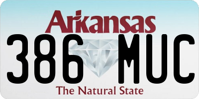 AR license plate 386MUC