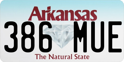 AR license plate 386MUE