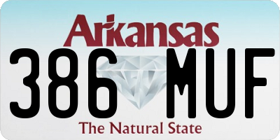 AR license plate 386MUF