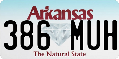 AR license plate 386MUH