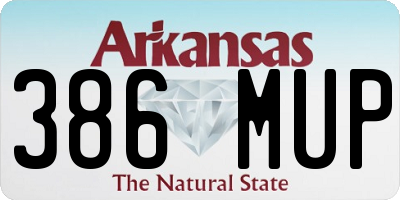 AR license plate 386MUP