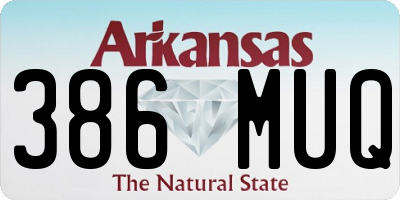 AR license plate 386MUQ