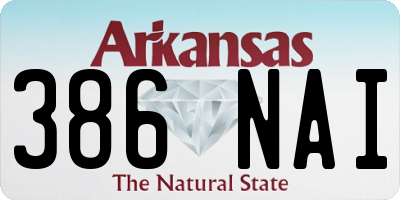 AR license plate 386NAI