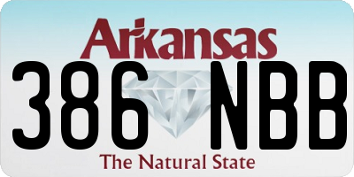 AR license plate 386NBB