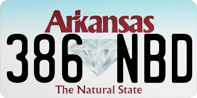AR license plate 386NBD