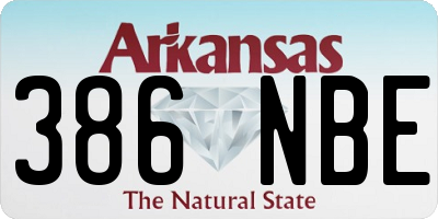 AR license plate 386NBE