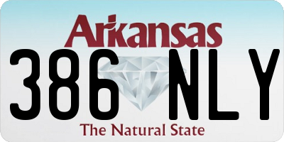 AR license plate 386NLY