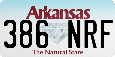 AR license plate 386NRF