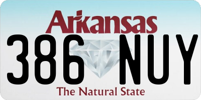 AR license plate 386NUY