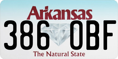 AR license plate 386OBF