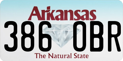 AR license plate 386OBR