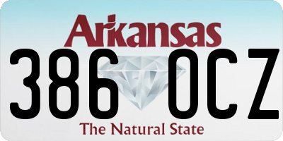 AR license plate 386OCZ