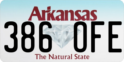 AR license plate 386OFE