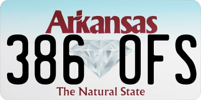 AR license plate 386OFS