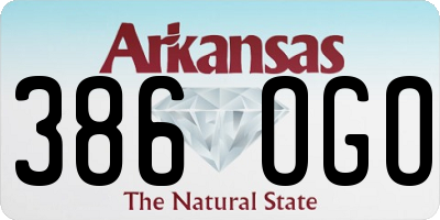 AR license plate 386OGO