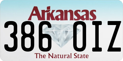 AR license plate 386OIZ