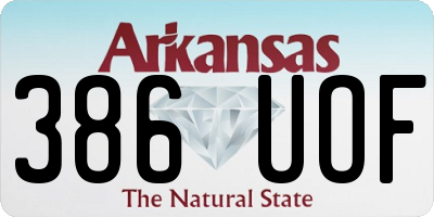 AR license plate 386UOF