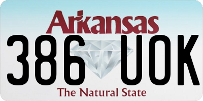 AR license plate 386UOK