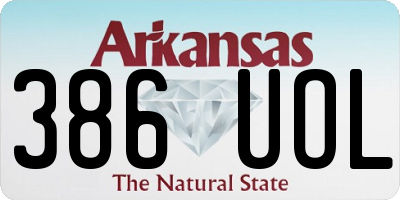 AR license plate 386UOL
