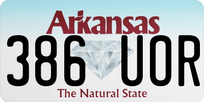 AR license plate 386UOR