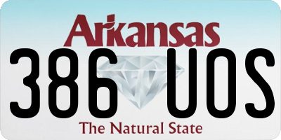 AR license plate 386UOS