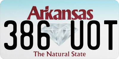 AR license plate 386UOT