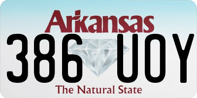 AR license plate 386UOY
