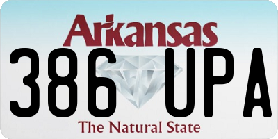 AR license plate 386UPA