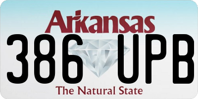 AR license plate 386UPB