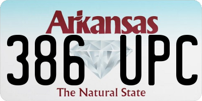 AR license plate 386UPC