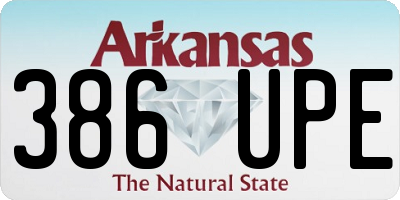 AR license plate 386UPE