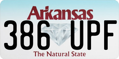 AR license plate 386UPF
