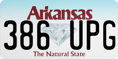 AR license plate 386UPG