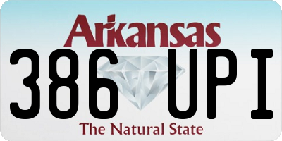 AR license plate 386UPI