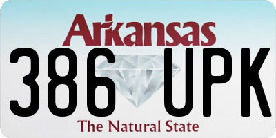 AR license plate 386UPK