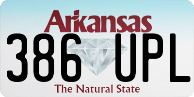 AR license plate 386UPL