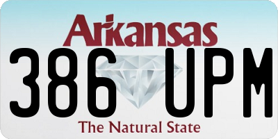 AR license plate 386UPM