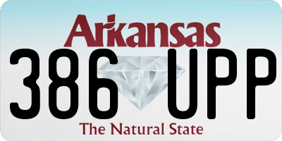 AR license plate 386UPP