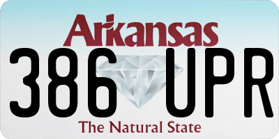 AR license plate 386UPR