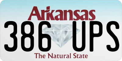 AR license plate 386UPS