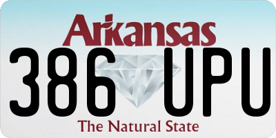 AR license plate 386UPU