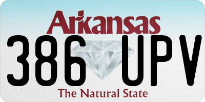 AR license plate 386UPV