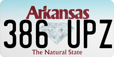 AR license plate 386UPZ