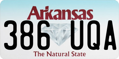 AR license plate 386UQA