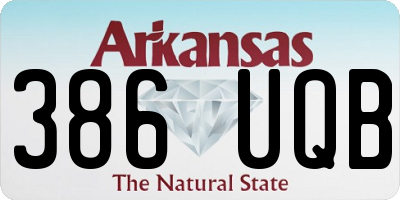 AR license plate 386UQB