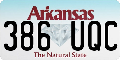 AR license plate 386UQC