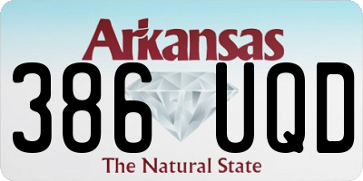 AR license plate 386UQD