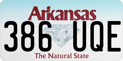 AR license plate 386UQE